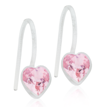 Blomdahl Earrings Pendant Fixed Heart 6 MM Light Rose MP