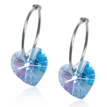 Blomdahl Earrings Heart Aquamarine NT