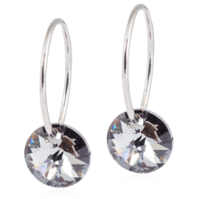Blomdahl Earrings Round Crystal NT
