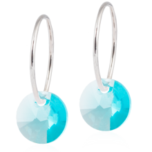 Blomdahl Earrings Round Turquoise 25 W NT
