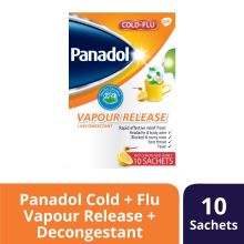 Panadol Cold+Flu Vapour Release Lemon & Honey 10 Sachets