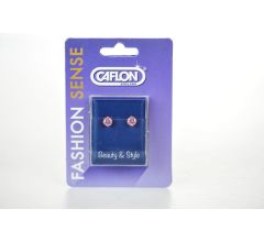 Caflon Earring Cubic Zirconia Pink 1 Pair