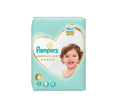 Pampers Premium Care Diapers Size 6 Extra Large 16+ kg Jumbo Pack 42 Diapers
