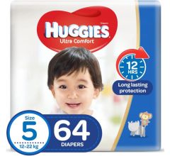 Huggies Ultra Comfort Size 5 12-22 kg 64 Diapers