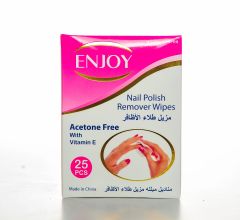 Enjoy Aceton Nail Polish Remover 25 Wipes
