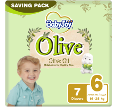 BabyJoy Olive Tape, Size 6 Junio XXL , Saving Pack, 16-25Kg, 7 Count