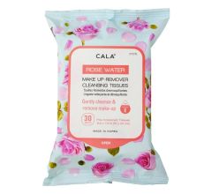 Cala Rose Water Make-up Remover Cleansing Tissues 30 Pcs