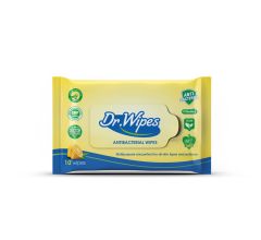 Dr Wipes Antibacterial Antiseptic wipes 10 pieces