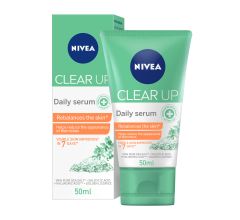 NIVEA Face Serum Daily, Clear Up Reduces Blemishes Anti-Acne Sea Salt, Salicylic & Hyaluronic Acid, 50ml