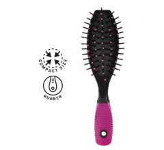 Intervion Hair Brush Mini with Violet Rubber Handle