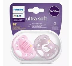 Philips Avent Ultra Soft Soother, 6-18 Months Girl