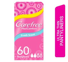 Carefree Flexi Comfort Fresh Scent 60 Panty Liners