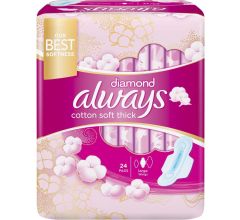 Always Sensitive Protection Super Wings 24 Sanitary Pads