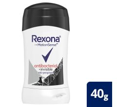 Rexona Women Antiperspirant Stick Antibacterial Invisible, 40g