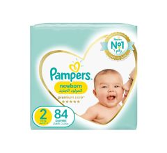 Pampers Premium Care Diapers Size 2 Mini 3-8 kg Jumbo Pack 84 Diapers