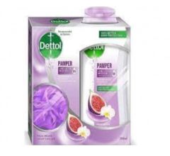 Dettol Body Wash Pamper Fig & Orchid 250ml+Puff