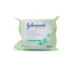 Johnson Daily essentials clear skin wipes 25 wipes