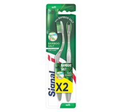 Signal Toothbrush Bamboo Salt X 2, Extra Soft