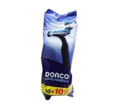 Dorco 2 Long Handle 10+10 Razors Poly Bag TG711NV-20MP