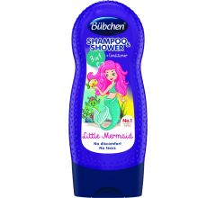 Bubchen Shampoo ,Shower&Conditioner 3in1 Little Mermaid 230 ML