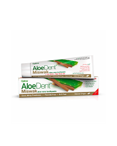 Optima Aloe Dent Miswak Aloe Vera Tea Tree Fluoride Free Toothpaste 100 ml