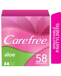 Carefree Cotton Aloe Vera Pantyliners 58 Pcs