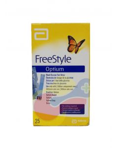 Freestyle Optium Blood Glucose Test Strips 25 Pcs