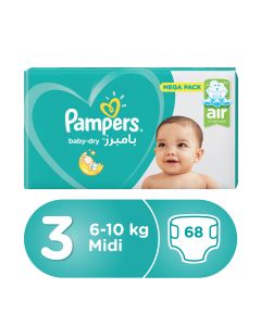 Pampers Active Baby Dry Diapers Size 3 from 5-9 Kg 68 Diapers
