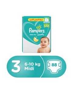 Pampers Active Baby Dry Diapers Size 3 from 5-9 Kg 88 Diapers