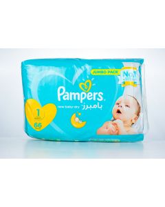 Pampers Baby-Dry, Size 1, Newborn, 2-5 kg, Jumbo Pack, 66 Diapers