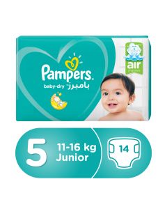 Pampers Active Baby Dry Diapers Size 5 from 11-18 Kg 14 Diapers