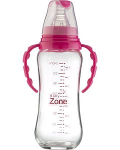 Baby Zone Glass Milk Bottle With Nipple 240 ml