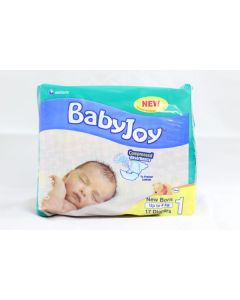 BabyJoy Compressed Absorbency Diapers Saving Pack Size 1 up to 14kg 17 Count