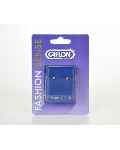 Caflon Fashion Gold Plated 5mm Pink CZ Ear Piercing 1 Pair