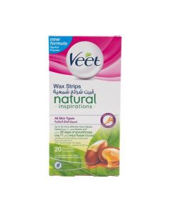 Veet Wax Strips Naturals for Normal Skin 20 Strips