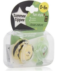 Tommee Tippee Fun Style Soother 2 Pieces 0-6 m
