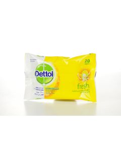Dettol Wipes Antibacterial Fresh 20 Pcs 1 Kit