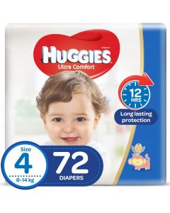 Huggies Ultra Comfort Size 4 8-14 kg 72 Diapers