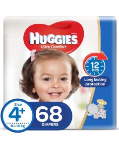 Huggies Ultra Comfort Size 4+ 10-16 kg Jumbo Pack 68 Diapers
