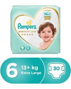 Pampers Premium Care Size 6 Extra Large 16+ kg Jumbo Pack 30 Diapers