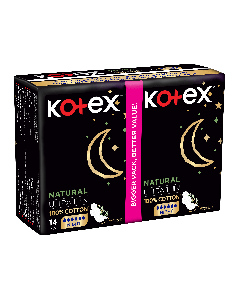 Kotex natural Ultra Thin Night with Wings 14 Pads