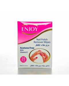 Enjoy Aceton Nail Polish Remover 25 Wipes