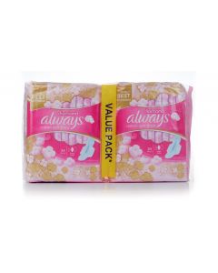 Always Sensitive Protection Super Wings 48 Sanitary Pads