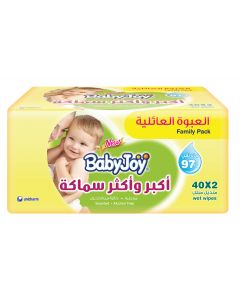 Baby Joy Wet Wipes Thicker&Larger 6X(2X40) Family Pack