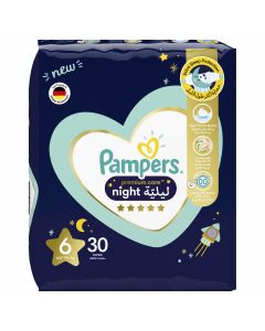 Pampers Premium Care Night, Size 6, 14+ kg, 30 Diapers