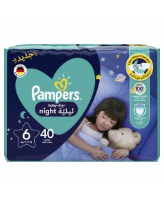 Pampers Baby-Dry Night, Size 6, 14+ kg, 40 Diapers