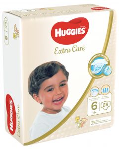 Huggies Extra Care 6 Value Pack 15+ 28 Diapers