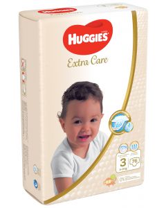 Huggies Extra Care 3 Jumbo 4-9 kg 76 Diapers