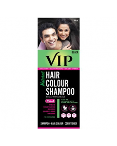 Vip Hair Colour Shampoo 5 In 1 Black 180ml