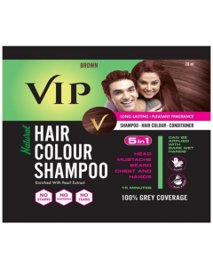 Vip Hair Colour Shampoo 5 In 1 Brown 20ml